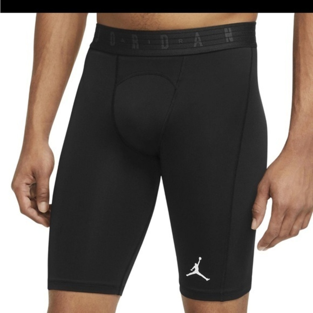 Nike Air Jordan Dri-FIT Sport Jumpman Tight Fit Shorts Black Size L DM1813-010